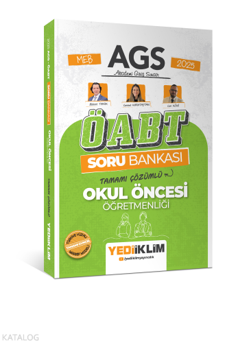 Yediiklim Yayınları 2025 MEB AGS ÖABT Okul Öncesi Öğretmenliği Tamamı 