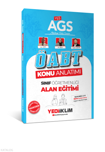 Yediiklim Yayınları 2025 MEB AGS ÖABT Sınıf Öğretmenliği Alan Eğitimi 