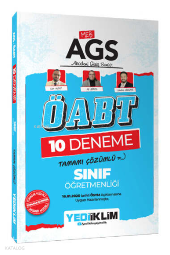 Yediiklim Yayınları 2025 MEB AGS ÖABT Sınıf Öğretmenliği Tamamı Çözüml