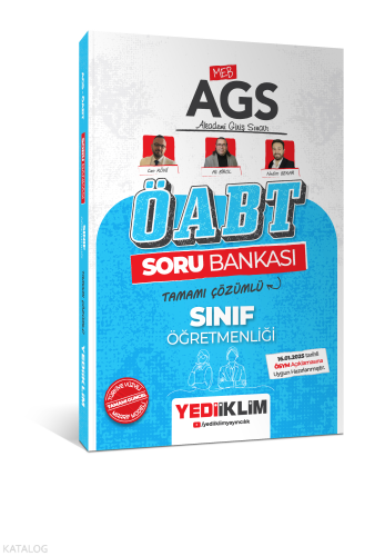 Yediiklim Yayınları 2025 MEB AGS ÖABT Sınıf Öğretmenliği Tamamı Çözüml