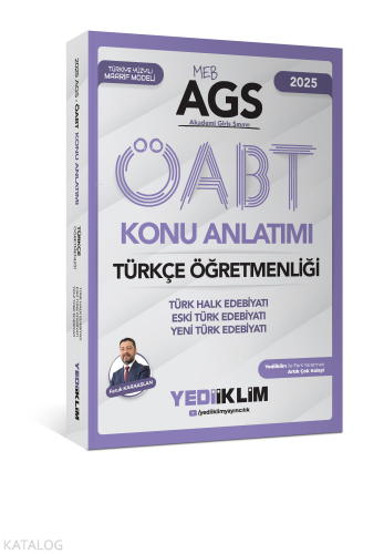 Yediiklim Yayınları 2025 MEB-AGS ÖABT Türkçe Öğretmenliği Türk Halk Ed