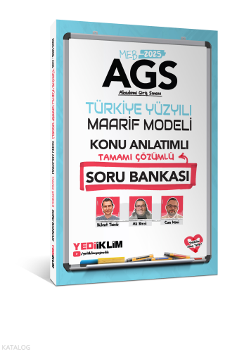 Yediiklim Yayınları 2025 MEB AGS Türkiye Yüzyılı Maarif Modeli Tamamı 