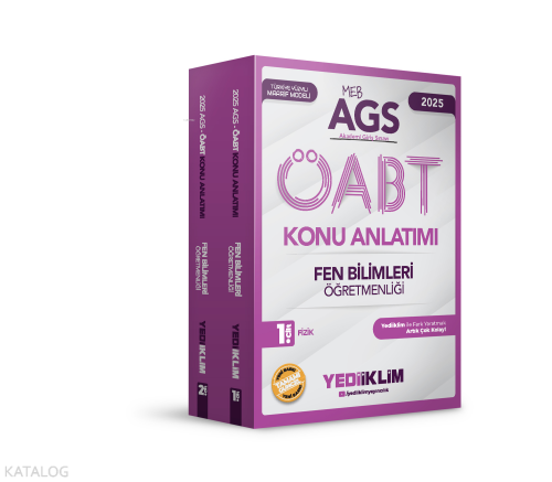 Yediiklim Yayınları 2025 MEBS AGS ÖABT Fen Bilimleri Öğretmenliği Konu