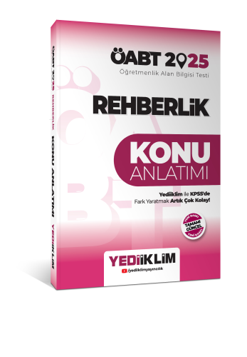 Yediiklim Yayınları 2025 ÖABT Rehberlik Konu Anlatımı | benlikitap.com
