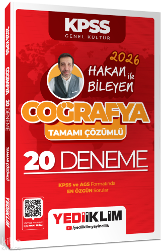 Yediiklim Yayınları 2026 KPSS Coğrafya Tamamı Çözümlü 20 Deneme | benl