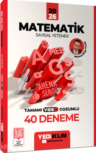 Yediiklim Yayınları 2026 MEB AGS Ahenk Serisi Matematik Sayısal Yetenek Tamamı Video Çözümlü 40 Deneme