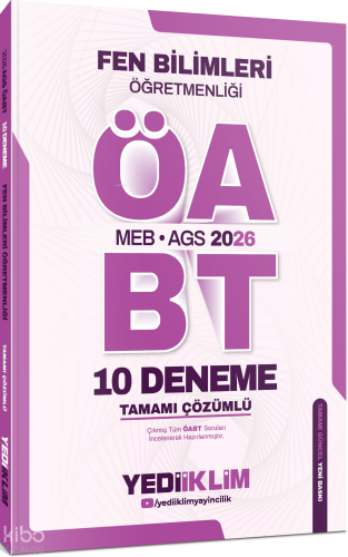 Yediiklim Yayınları 2026 MEB AGS Fen Bilimleri Öğretmenliği Tamamı Çöz