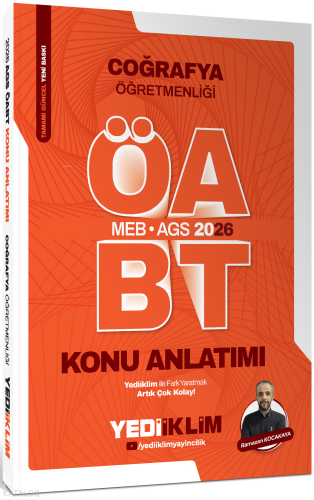 Yediiklim Yayınları 2026 MEB AGS ÖABT Coğrafya Öğretmenliği Konu Anlat