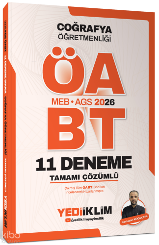 Yediiklim Yayınları 2026 MEB AGS ÖABT Coğrafya Öğretmenliği Tamamı Çöz