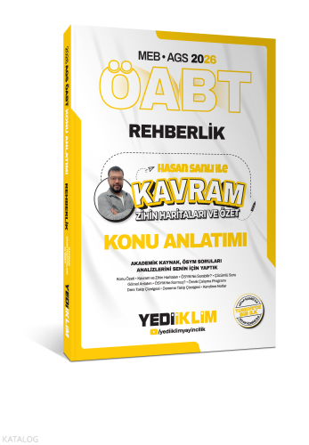 Yediiklim Yayınları 2026 MEB AGS ÖABT Hasan Sanlı ile Rehberlik Kavram
