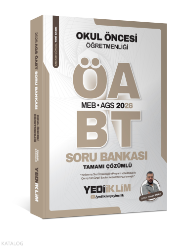 Yediiklim Yayınları 2026  MEB AGS ÖABT Okul Öncesi Öğretmenliği Soru Bankası Tamamı Çözümlü