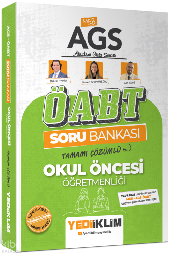 Yediiklim Yayınları 2026 MEB AGS ÖABT Okul Öncesi Öğretmenliği Tamamı Çözümlü Soru Bankası