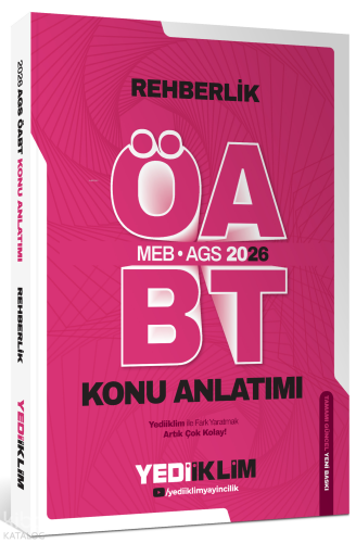 Yediiklim Yayınları 2026 MEB AGS ÖABT Rehberlik Konu Anlatımı