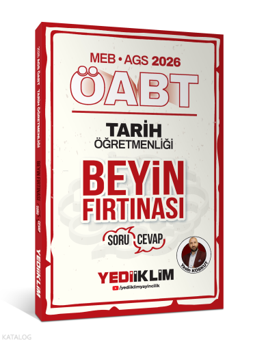Yediiklim Yayınları 2026 MEB AGS ÖABT Tarih Öğretmenliği Beyin Fırtına