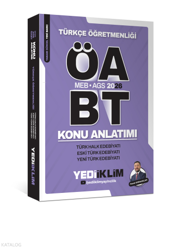 Yediiklim Yayınları 2026 MEB AGS ÖABT Türkçe Öğretmenliği Türk Halk Ed