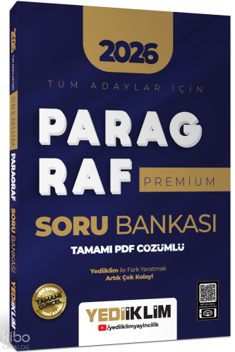 Yediiklim Yayınları 2026 Tüm Adaylar İçin Paragraf Premium Tamamı PDF Çözümlü