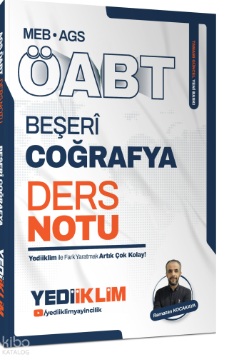 Yediiklim Yayınları MEB AGS ÖABT Beşeri Coğrafya Ders Notu