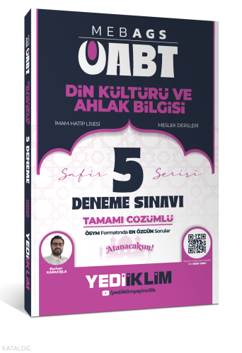 Yediiklim Yayınları MEB AGS ÖABT Din Kültürü Ve Ahlak Bilgisi Safir Serisi Tamamı Çözümlü 5 Deneme Sınavı