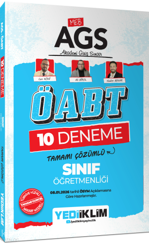 Yediiklim Yayınları MEB AGS ÖABT Sınıf Öğretmenliği Tamamı Çözümlü 10 