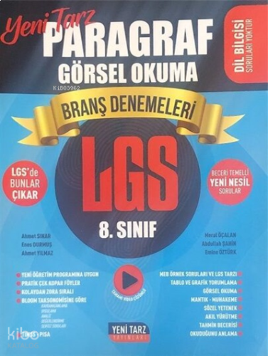 Yeni Tarz Yayınları 8.Sınıf Yeni Tarz S.B. Paragraf Gör.Deneme - 2021