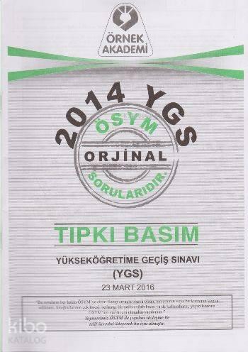 YGS 2014 Soru Kitapçığı Tıpkı Basım | benlikitap.com