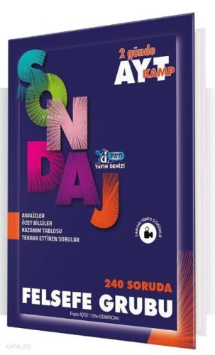 Yks Ayt Pro Sondaj Kamp Felsefe Grubu - 2022 | benlikitap.com