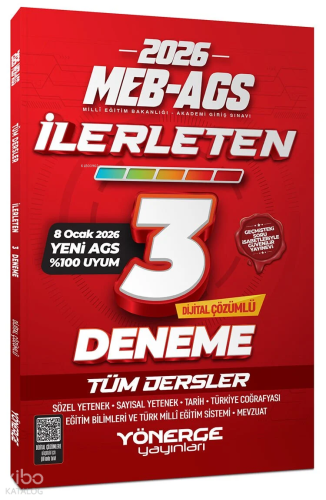 Yönerge 2026 MEB-AGS Tüm Dersler İlerleten 3 Deneme Çözümlü | benlikit