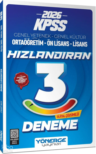 Yönerge Yayınları 2026 KPSS Genel Yetenek Genel Kültür Hızlandıran 3 D