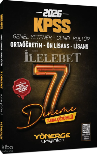 Yönerge Yayınları 2026 KPSS Genel Yetenek Genel Kültür İlelebet 7 Dene