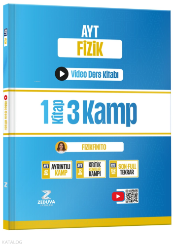 Zeduva Yayınları Fizikfinito AYT Fizik 1 Kitap 3 Kamp Video Ders Kitabı