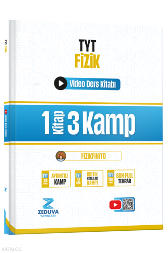 Zeduva Yayınları Fizikfinito TYT Fizik 1 Kitap 3 Kamp Video Ders Kitabı