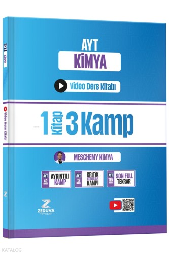 Zeduva Yayınları Meschemy Kimya AYT Kimya 1 Kitap 3 Kamp Video Ders Kitabı