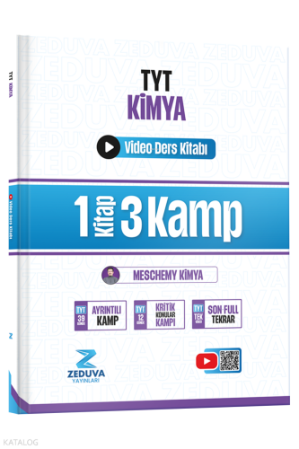 Zeduva Yayınları Meschemy Kimya TYT Kimya 1 Kitap 3 Kamp Video Ders Kitabı