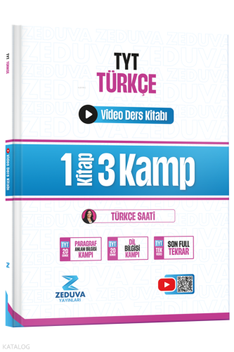Zeduva Yayınları Türkçe Saati TYT Türkçe 1 Kitap 3 Kamp Video Ders Kit